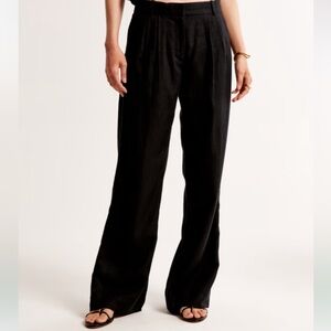 A&F Sloane Low Rise Tailored Linen-Blend Pant